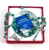 Emerald Crystal Bead Rosary (#R7EM)