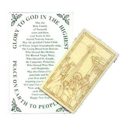 Perfect for mailing with Christmas Cards.  One white wafer printed with a Nativity scene in a clear envelope.  Enclosed leaflet with the history of custom on the inside.