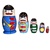 Set of five hand-painted musical band members nesting dolls.  Very cute!