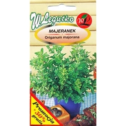 Marjoram is a seasoning and medical plant. Dried leaves are used for soups, meat dishes and sausages. It is also natural antioxidant, which preserves food. The infusion of Marjoram has alleviating influence during cold.