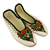 These hand embroidered Polish highland slippers are made from felted wool  and stitched with soft leather soles. The pattern is the parzenica a traditional Highlander design. They are very comfortable, and lightweight. Intended primarily as for indoor use