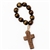 Polish Wooden Finger Rosary features 10 beads on a string ring.  Made in Poland.