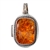 Beautiful honey amber pendant set in sterling silver opens to reveal a locket. Size is approx 1.75' x 1" (closed).