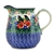 Polish Pottery 1.5 qt. Pitcher. Hand made in Poland. Pattern U2990 designed by Maria Starzyk.