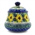 Polish Pottery 5" Covered Container. Hand made in Poland. Pattern U4743 designed by Maria Starzyk.