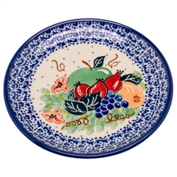Polish Pottery 6" Bread & Butter Plate. Hand made in Poland. Pattern U3013 designed by Wirginia Cebrowska.