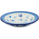 Polish Pottery 9.5" Soup / Pasta Plate. Hand made in Poland. Pattern U4939 designed by Maria Starzyk.