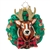 Dasher or Dancer, Prancer or Vixen? One of Santa's trusted regular-nosed reindeers peeks through a holiday wreath in this festive ornamemt.
DIMENSIONS: 4 in (H) x 3.75 in (L) x 2.25 in (W)