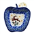 Polish Pottery 4" Apple Shaped Bowl. Hand made in Poland and artist initialed.