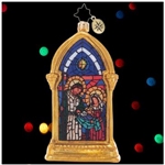 All is calm, all is bright. The peaceful glow of a nativity scene and the Christmas star are captured by this stunning stained-glass motif within a gilded frame.
DIMENSIONS: 5 in (H) x 2.75 in (L) x 1.25 in (W)