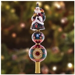 Our 2022 Designer's Choice ornament is back on top of the tree! Enjoy this beloved European Christmas folk art fairytale finial with a one-of-a-kind festive design.
DIMENSIONS: 16 in (H) x 4.5 in (L) x 4.5 in (W)