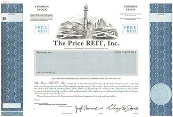 The Price REIT, Inc. Specimen Stock Certificate