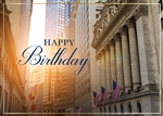 Sunrise on Wall Street Birthday Card - Greeting Card