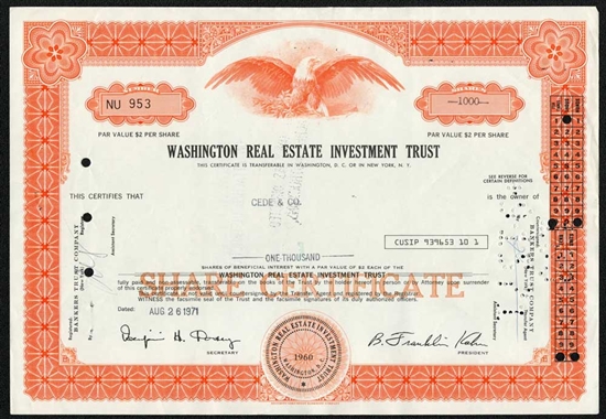 Washington Real Estate Investment Trust - 1970s