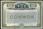 1910s Pabst Brewing Co Specimen Stock Certificate