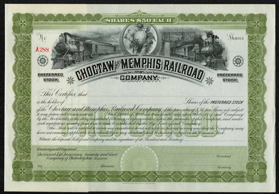 Choctaw and Memphis Railroad - 1890s