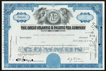 The Great Atlantic & Pacific Tea Company Stock Blue