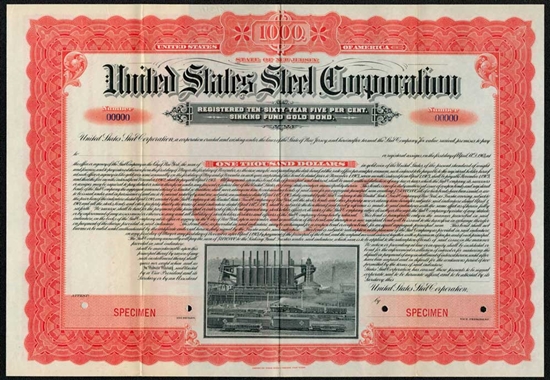 United States Steel Corp Specimen Bond - 1903