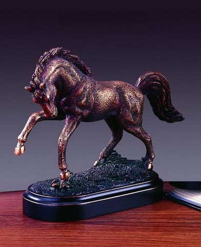 7" Bronzed Horse Statue Figurine