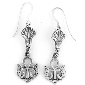 Serpent Ankh Earrings - Small