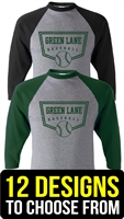 GREEN LANE CHOOSE YOUR SPORT 3/4 RAGLAN TEE