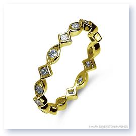 Mark Silverstein Imagines Marquise and Diamond Shaped Stackable Diamond Fashion Ring in 18K Yellow Gold