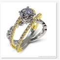 Mark Silverstein Imagines 18K White Gold Three Strand Crossover Diamond Engagement Ring