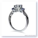 Mark Silverstein Imagines 18K White Gold Clawing Hands Diamond and Sapphire Engagement Ring