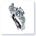 Mark Silverstein Imagines 18K White Gold Pear Side Stone Twist Diamond Engagement Ring