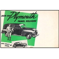 Original Sales Brochure for 1940 Plymouth Sedan Delivery