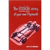 New Chrysler Corp. authorized reprint of the original factory owner/operator manual supplied in the glove box of all Plymouth P15