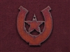 Rusted Iron Horseshoe With Star Pendant