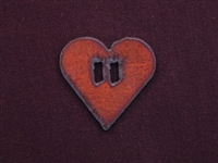 Rusted Iron Heart Button Slide
