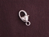 Lobster Clasp Silver Colored With Plain Heart