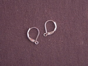 Ear Wires Silver Colored Brass Leverback