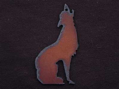 Rusted Iron Coyote Pendant