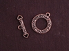 Toggle Clasp Antique Copper Colored Fancy Loop