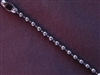 Ball Chain Gun Metal Colored 4 mm Bead Necklace