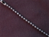 Ball Chain Antique Silver Colored 3 mm (Long Style)  Bead Necklace