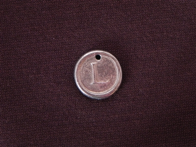 Initial L Antique Silver Colored Wax Seal
