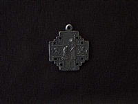 Vintage Replica Saint Francis Medal Antique Silver Colored Pendant