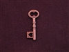 Charm Antique Copper Colored Large Key With Heart