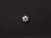 Metal Flower Bead Silver Colored