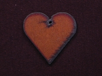 Rusted Iron Heart With Center Hole Pendant