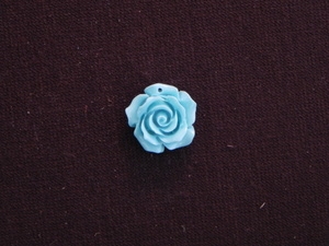 Rose Turquoise Acrylic Resin Full Top Drilled Hole