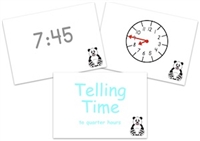 Telling Time Flashcards: to quarter hours