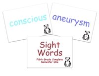 Sight Words Flashcards: Fifth Grade Semester One