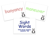 Sight Words Flashcards: Fifth Grade Semester Two