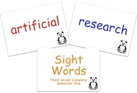 Sight Words Flashcards: Third Grade Semester One
