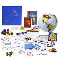 The Third Grade Complete resources are a valuable teaching tool: flashcards, spelling squares, bingo games, pattern blocks, globe, clock, dice, geoboard, geosolids, square tiles, memory games,  charts, base ten counting pieces, planner